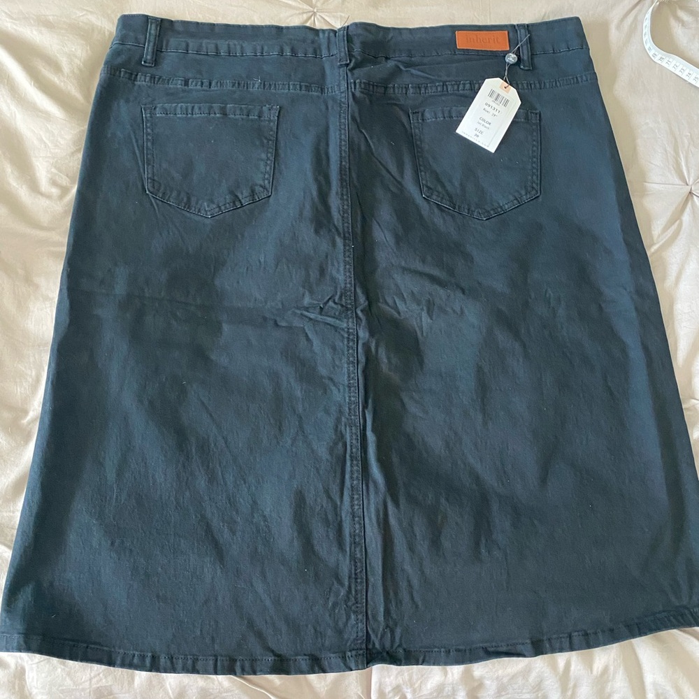 Inherit Remi Black Denim Skirt